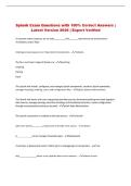 Splunk   Exam &vert; Questions with 100&percnt; Correct Answers &vert; Latest Version 2026 &vert; Expert Verified 
