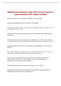 Splunk   Exam &vert; Questions with 100&percnt; Correct Answers &vert; Latest Version 2026 &vert; Expert Verified 