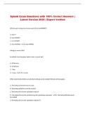 Splunk   Exam &vert; Questions with 100&percnt; Correct Answers &vert; Latest Version 2026 &vert; Expert Verified 
