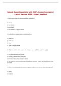 Splunk   Exam &vert; Questions with 100&percnt; Correct Answers &vert; Latest Version 2026 &vert; Expert Verified 
