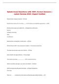 Splunk   Exam &vert; Questions with 100&percnt; Correct Answers &vert; Latest Version 2026 &vert; Expert Verified 