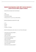 Splunk   Exam &vert; Questions with 100&percnt; Correct Answers &vert; Latest Version 2026 &vert; Expert Verified 