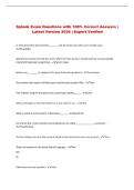 Splunk   Exam &vert; Questions with 100&percnt; Correct Answers &vert; Latest Version 2026 &vert; Expert Verified 