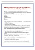 SW650 Exam &vert; Questions with 100&percnt; Correct Answers &vert; Latest Version 2026 &vert; Expert Verified 