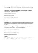 NR 293 Pharmacology Medication Safety & Dosage Calculations 2026&NewLine;&vert;Chamberlain College