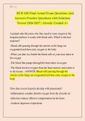 HCR 240 Final Actual Exam Questions And &NewLine;Answers Practice Questions with Solutions &NewLine;Newest 2026-2027 &vert; Already Graded A&plus; 