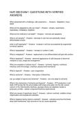 NUR 398 EXAM 1 QUESTIONS WITH VERIFIED ANSWERS