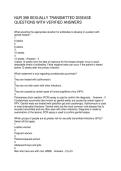 NUR 398 SEXUALLY TRANSMITTED DISEASE QUESTIONS WITH VERIFIED ANSWERS