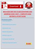 MED-SURG BSN 266 Exam Questions and Answers 2026&ndash;2027 &vert; Complete HESI Review & Study Guide