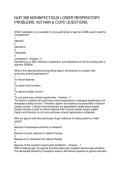 NUR 398 NONINFECTIOUS LOWER RESPIRATORY PROBLEMS ASTHMA & COPD QUESTIONS