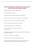 TLETA  Exam &vert; Questions with 100&percnt; Correct Answers &vert; Latest Version 2026 &vert; Expert Verified 