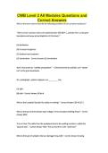 CWB Level 2 All Modules Questions and Correct Answers