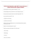 TLETA  Exam &vert; Questions with 100&percnt; Correct Answers &vert; Latest Version 2026 &vert; Expert Verified 