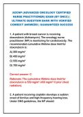 AOCNP &lpar;ADVANCED ONCOLOGY CERTIFIED&NewLine;NURSE PRACTITIONER&rpar; EXAM &lpar;BY ONCC&rpar; &vert;&NewLine;ULTIMATE QUESTION BANK WITH VERIFIED&NewLine;CORRECT ANSWERS &vert; GUARANTEED SUCCESS