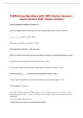 TLETA  Exam &vert; Questions with 100&percnt; Correct Answers &vert; Latest Version 2026 &vert; Expert Verified 