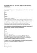 NUR 398 CHAPTER 35 CARE OF PT&period; WITH CARDIAC PROBLEMS