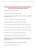 TLETA  Exam &vert; Questions with 100&percnt; Correct Answers &vert; Latest Version 2026 &vert; Expert Verified 