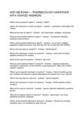 NUR 398 EXAM 1 &ndash; PHARMACOLOGY QUESTIONS WITH VERIFIED ANSWERS