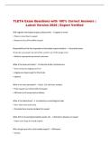 TLETA  Exam &vert; Questions with 100&percnt; Correct Answers &vert; Latest Version 2026 &vert; Expert Verified 