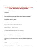 TLETA  Exam &vert; Questions with 100&percnt; Correct Answers &vert; Latest Version 2026 &vert; Expert Verified 