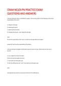 CRAM NCLEX-PN Practice Exam Questions and Answers 2026 Update &ndash; Full Review Guide