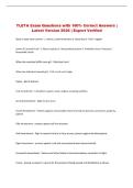 TLETA  Exam &vert; Questions with 100&percnt; Correct Answers &vert; Latest Version 2026 &vert; Expert Verified 