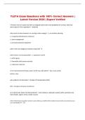 TLETA  Exam &vert; Questions with 100&percnt; Correct Answers &vert; Latest Version 2026 &vert; Expert Verified 