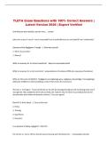 TLETA  Exam &vert; Questions with 100&percnt; Correct Answers &vert; Latest Version 2026 &vert; Expert Verified 