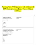 Pharmacy Tech PTCB Questions with All Correct & 100&percnt; Verified Answers &vert;Latest Version &vert;Already Graded A&plus;