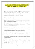 NAPSR&sol;CNPR EXAM QUIZZES WITH 100&percnt; CORRECT ANSWERS &period;