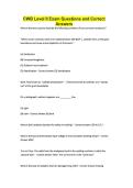 CWB Level II Exam Questions and Correct Answers