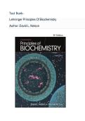 Test Bank For Lehninger Principles of Biochemistry 8th Edition by David Nelson &comma; Michael Cox&vert; All Chapters&vert; Latest 2026 