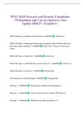WGU D315 Network and Security Foundation &vert; 70 Questions and Correct Answers &vert; New Update 2026&sol;27 &vert; Graded A&plus;