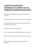 CHEMISTRY B &lpar;SALTERS&rpar; PAPER 1&NewLine;FUNDAMENTALS OF CHEMISTRY 2026 FULL&NewLine;REVISION PACK QUESTIONS AND SOLUTIONS&NewLine;