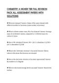 CHEMISTRY A HIGHER TIER FULL REVISION&NewLine;PACK ALL ASSESSMENT PAPERS WITH&NewLine;SOLUTIONS&NewLine;