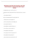 Washington state DOL Exam Questions with 100&percnt; &NewLine;Correct Answers &vert; Latest Version 2026 &vert; Expert &NewLine;Verified 