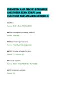 CHEMISTRY AND PHYSICS FOR NURSE&NewLine;ANESTHESIA EXAM SCRIPT 2026&NewLine;QUESTIONS AND ANSWERS GRADED A