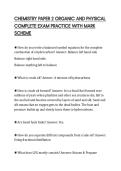 CHEMISTRY PAPER 2 ORGANIC AND PHYSICAL&NewLine;COMPLETE EXAM PRACTICE WITH MARK&NewLine;SCHEME&NewLine;