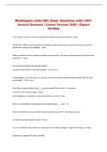 Washington state DOL Exam Questions with 100&percnt; &NewLine;Correct Answers &vert; Latest Version 2026 &vert; Expert &NewLine;Verified 