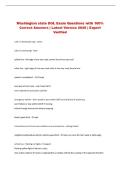 Washington state DOL Exam Questions with 100&percnt; &NewLine;Correct Answers &vert; Latest Version 2026 &vert; Expert &NewLine;Verified 