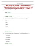 WGU D315 V2 Section 3 Network Security Operations Practice Quiz Questions and Correct Answers &vert; New Update 2026&sol;27 &vert; Graded A&plus;