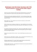 Washington state DOL Exam Questions with 100&percnt; &NewLine;Correct Answers &vert; Latest Version 2026 &vert; Expert &NewLine;Verified 
