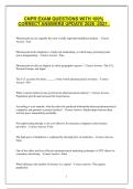 CNPR EXAM QUESTIONS WITH 100&percnt; CORRECT ANSWERS UPDATE 2026 -2027 &period;