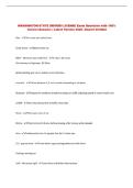 WASHINGTON STATE DRIVERS LICENSE Exam Questions with 100&percnt; &NewLine;Correct Answers &vert; Latest Version 2026 &vert; Expert Verified 