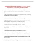 WASHINGTON STATE DRIVERS LICENSE Exam Questions with 100&percnt; &NewLine;Correct Answers &vert; Latest Version 2026 &vert; Expert Verified 