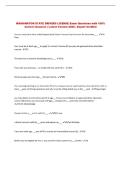 WASHINGTON STATE DRIVERS LICENSE Exam Questions with 100&percnt; &NewLine;Correct Answers &vert; Latest Version 2026 &vert; Expert Verified 