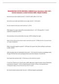WASHINGTON STATE DRIVERS LICENSE Exam Questions with 100&percnt; &NewLine;Correct Answers &vert; Latest Version 2026 &vert; Expert Verified 