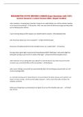 WASHINGTON STATE DRIVERS LICENSE Exam Questions with 100&percnt; &NewLine;Correct Answers &vert; Latest Version 2026 &vert; Expert Verified 