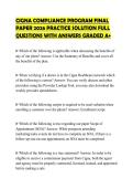 CIGNA COMPLIANCE PROGRAM FINAL&NewLine;PAPER 2026 PRACTICE SOLUTION FULL&NewLine;QUESTIONS WITH ANSWERS GRADED A&plus;