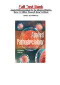 Full Test Bank For&NewLine;Applied Pathophysiology for the Advanced Practice  &NewLine;Nurse 1st Edition Dlugasch Story Test Bank  &NewLine;COVERS ALL CHAPTERS&period; &NewLine;